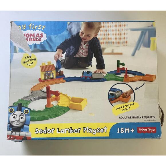 Fisher Price Thomas and Friends My First Sodor Lumber Train Playset Toddler Box - Picture 5 of 7